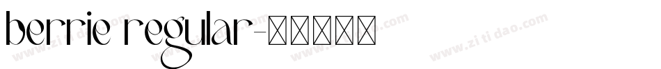 berrie regular字体转换